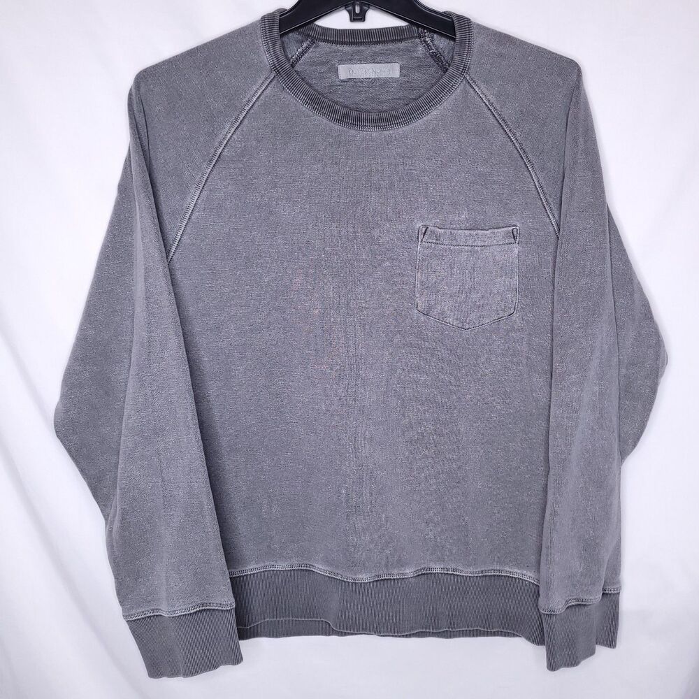 Outerknown Sweatshirt Mens Large Gray Hemp Organic Cotton Sur Pocket